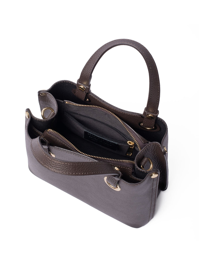 LRM Goods Gracie brown leather bucket bag, imported from the UK