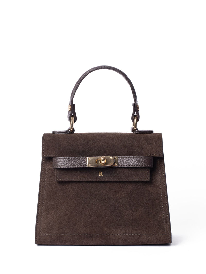 LRM Goods Polly suede top handle brown bag (British brand)