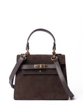 LRM Goods Polly suede top handle brown bag (British brand)