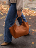 LRM Goods Lily Leather brown tote bag, imported from the UK