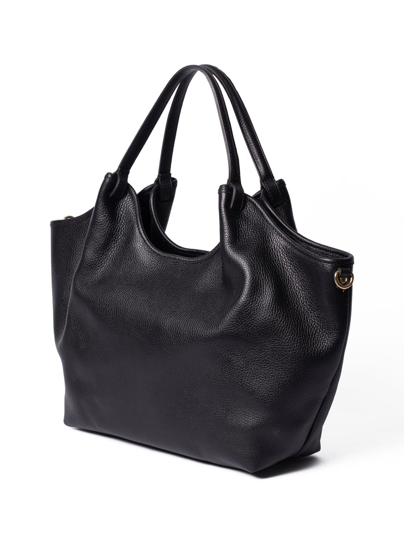 LRM Goods Lily tote bag in black leather, UK version