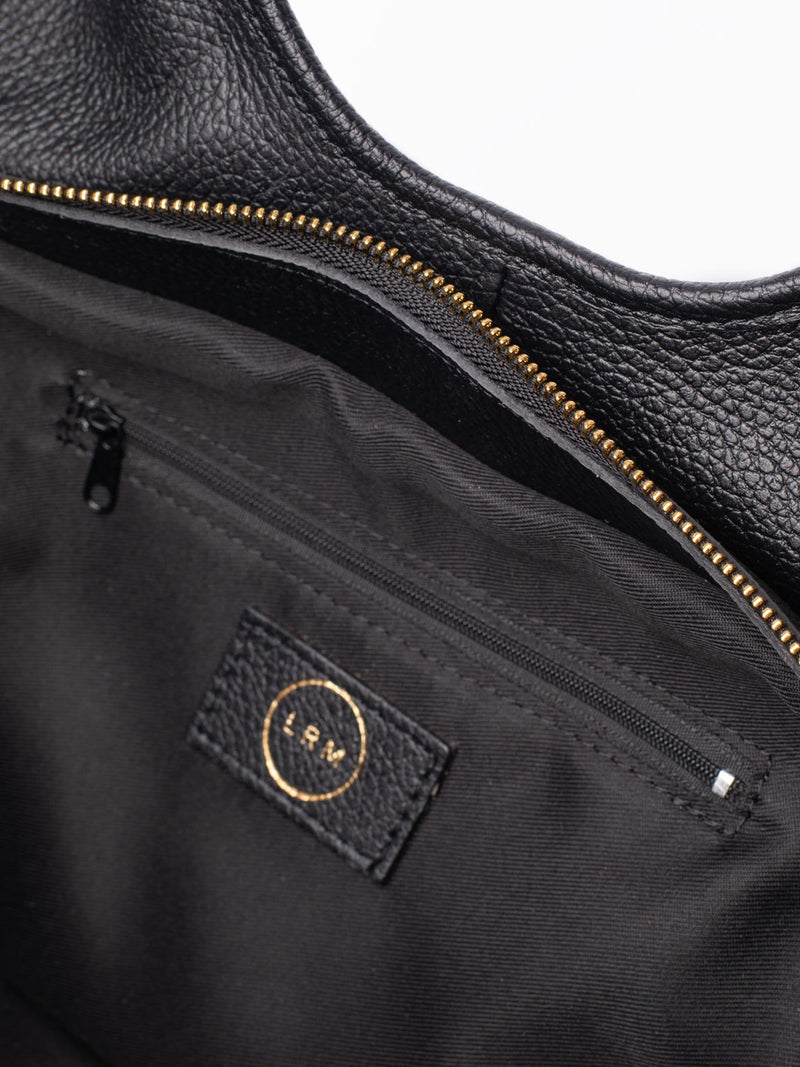 LRM Goods Lily tote bag in black leather, UK version