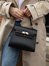 Next LRM Goods Polly Leather Top Handle Black Bag- Buy online at McGrocer