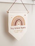 No Ordinary Gift rainbow personalised hanging flag 20x30cm, imported from the UK