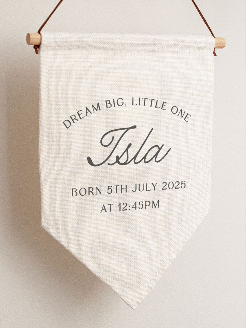 No Ordinary Gift new baby hanging flag 20x30cm (British brand)