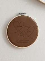 Next No Ordinary Gift Personalised Leather Anniversary Hoop with Names in Hearts- Buy online at McGrocer