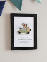 Next No Ordinary Gift Personalised New Baby Safari Truck Initial Print A5- Buy online at McGrocer