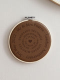 No Ordinary Gift personalised leather anniversary hoop 15cm - British product