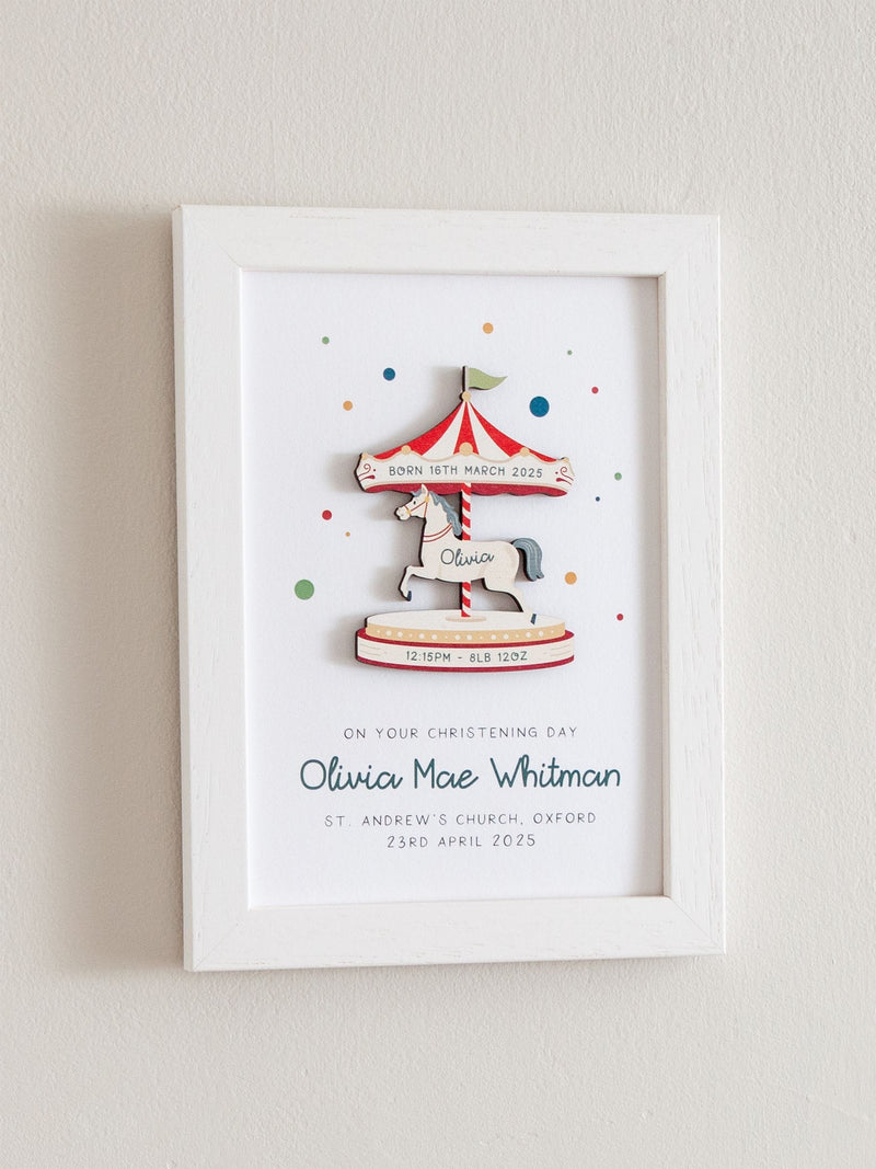 No Ordinary Gift baby carousel print 18x24cm - British product