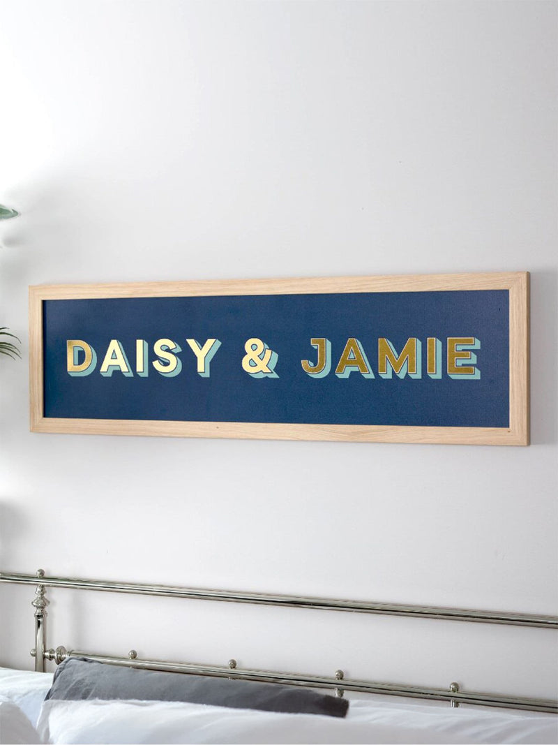 No Ordinary Gift personalised foiled typographic word print - British product