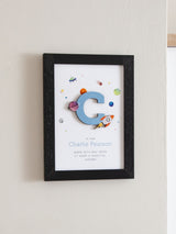 Next No Ordinary Gift Personalised New Baby Rocket & Planets Initial Print A5- Buy online at McGrocer