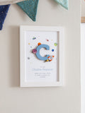 No Ordinary Gift personalised rocket print A5 (British brand)