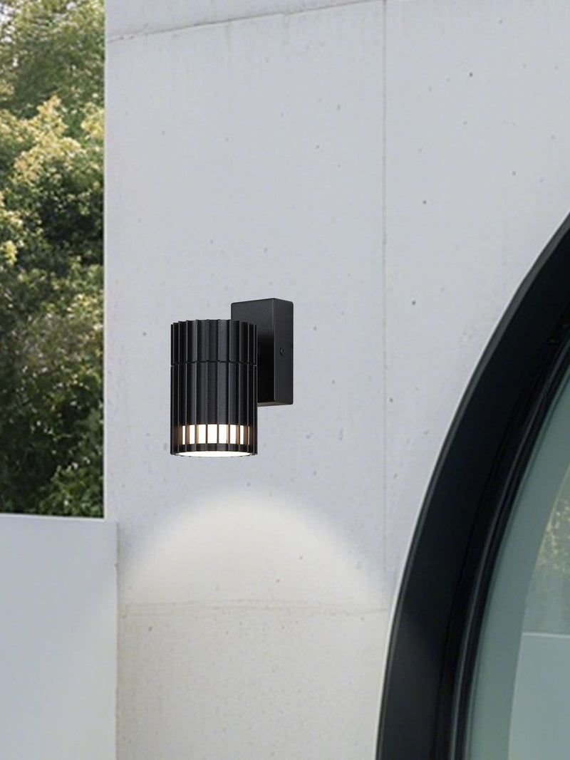 Searchlight black outdoor wall light, UK version