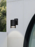 Searchlight black outdoor wall light, UK version