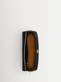 Tory Burch small Charlie shoulder bag in black leather - British product