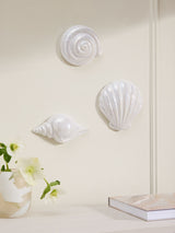 Next Set of 3 White Ceramic Coastal Shaped Wall Plaques- Buy online at McGrocer