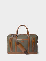 Next Osprey London Green The Frontline Waxed Canvas & Leather Weekender Bag- Buy online at McGrocer