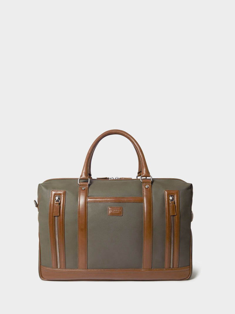Osprey London waxed canvas weekender bag, imported from the UK