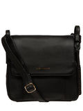 Pure Luxuries London Black Elston leather cross-body bag - British product