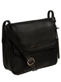 Pure Luxuries London Black Elston leather cross-body bag - British product