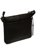 Pure Luxuries London Black Alderley leather cross-body bag, imported from the UK