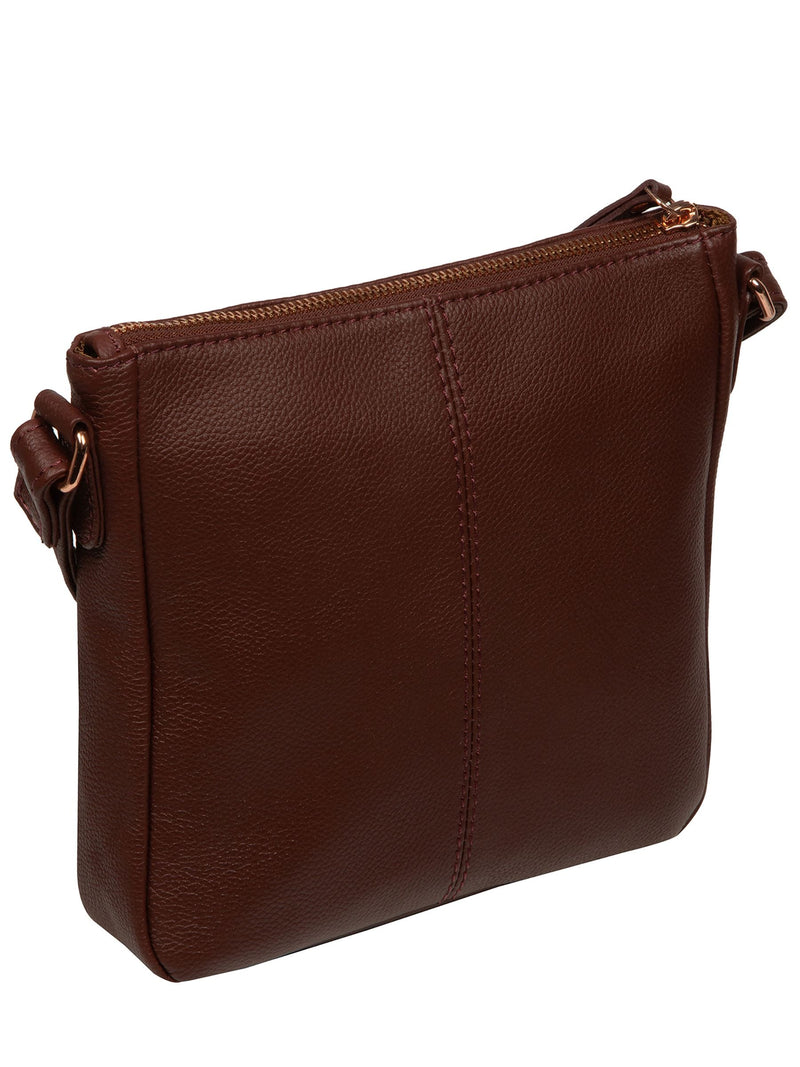 Pure Luxuries London Brown Amberlyn cross-body bag (British brand)