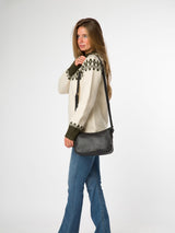 Next Pure Luxuries London Black Caldecote Leather Cross-Body Bag- Buy online at McGrocer