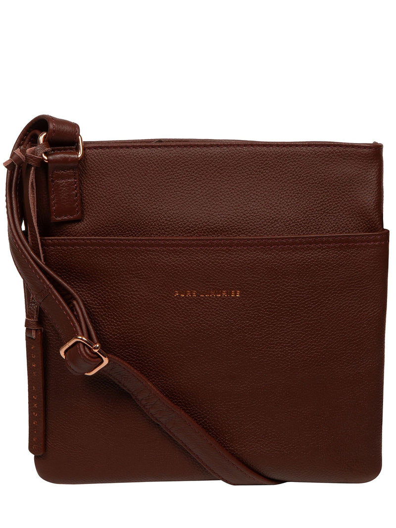 Pure Luxuries London Nola brown cross-body bag (British brand)