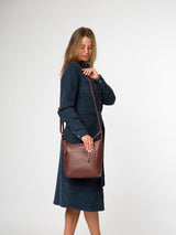 Next Pure Luxuries Melbury Brown Leather Shoulder Bag- Buy online at McGrocer