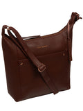 Pure Luxuries Melbury leather shoulder bag in brown (British brand)