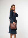 Pure Luxuries Melbury leather shoulder bag in brown (British brand)
