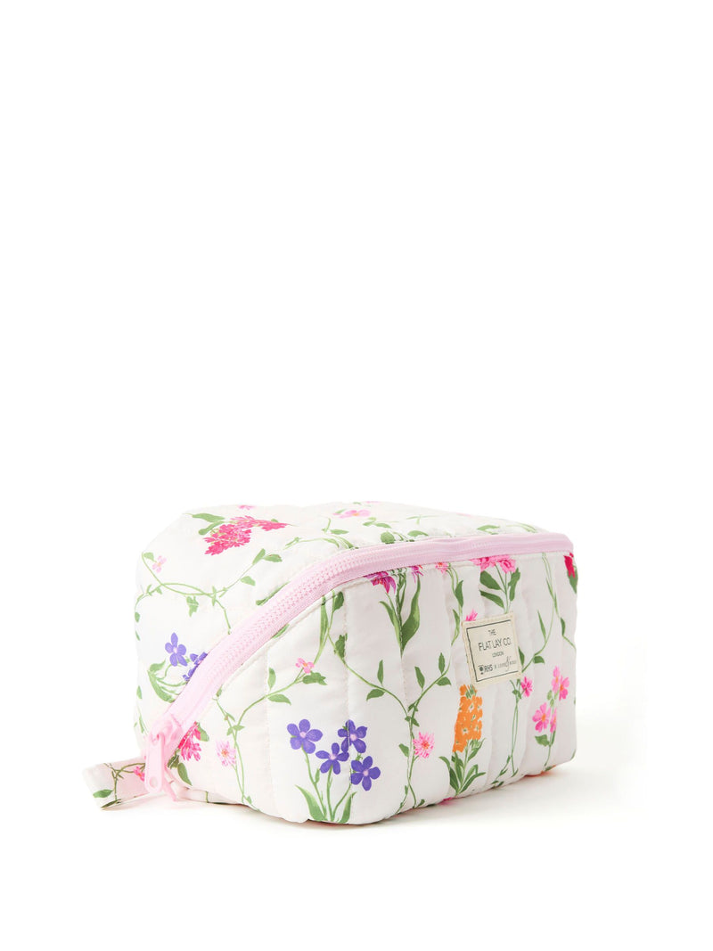 The Flat Lay Co. marshmallow box bag with floral RHS design British brand