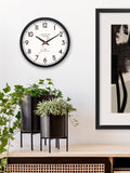 Brookpace Lascelles black radio controlled clock 36cm (British brand)