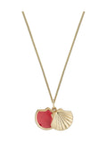 Beaverbrooks 9ct gold shell locket pendant with 45cm chain (British brand)