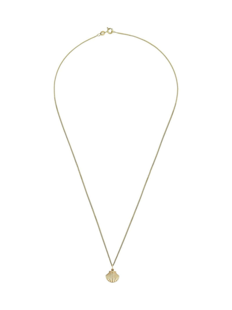 Beaverbrooks 9ct gold shell locket pendant with 45cm chain (British brand)