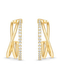 Beaverbrooks cubic zirconia twist hoop earrings, UK version