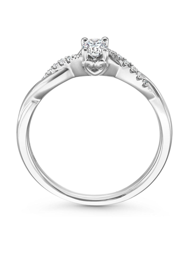 Beaverbrooks white platinum diamond oval engagement ring 0.30ct - British product