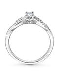 Beaverbrooks white platinum diamond oval engagement ring 0.30ct - British product