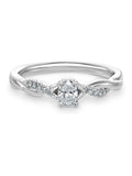 Beaverbrooks white platinum diamond oval engagement ring 0.30ct - British product