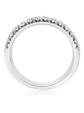 Beaverbrooks platinum half eternity diamond ring, imported from the UK