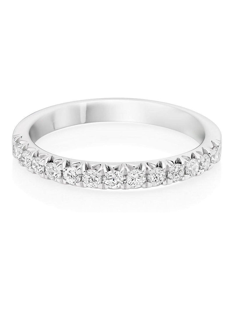 Beaverbrooks platinum half eternity diamond ring, imported from the UK