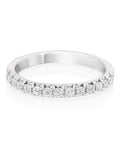 Beaverbrooks platinum half eternity diamond ring, imported from the UK