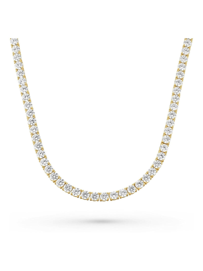 Beaverbrooks tennis necklace yellow gold plated cubic zirconia 45cm, imported from the UK