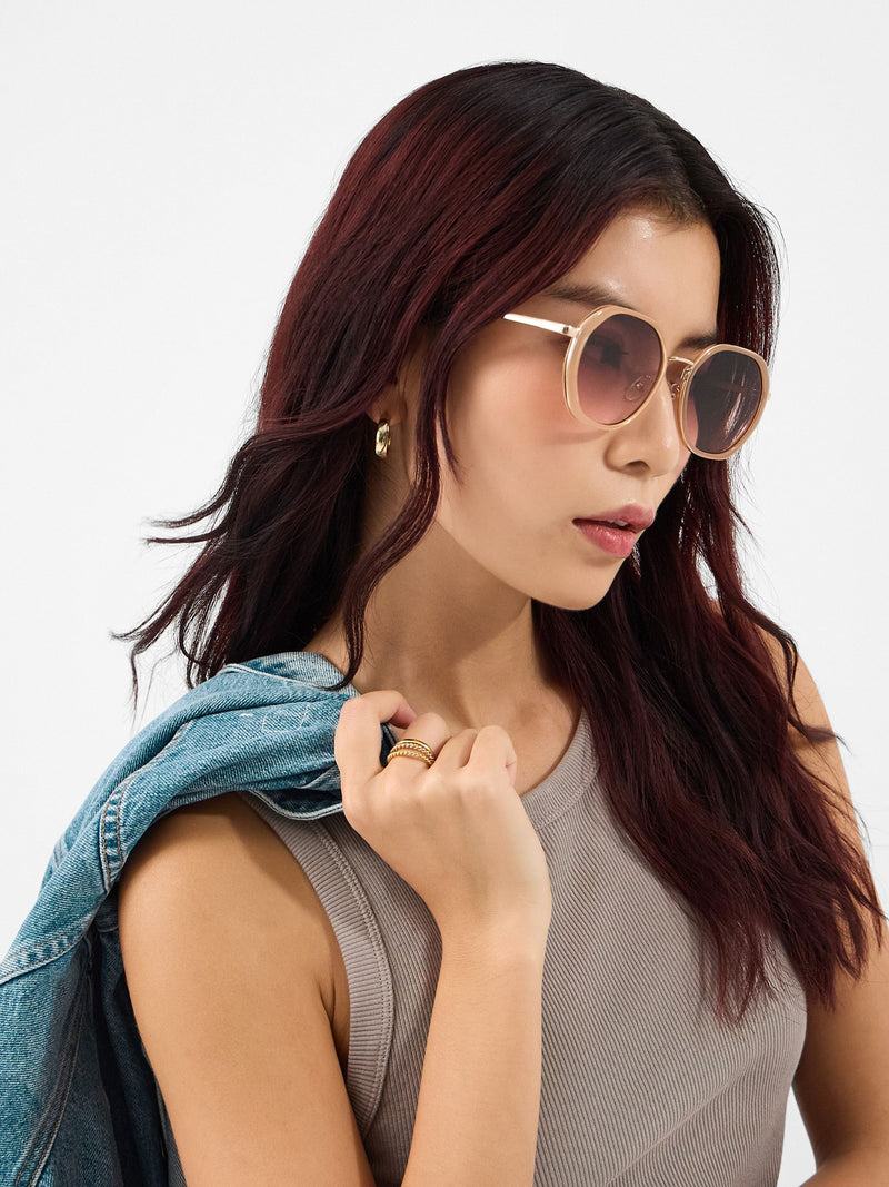 Accessorize Pink Round Sunglasses, UK version