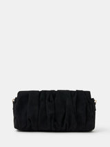 Next Accessorize Black Suedette Ruched Clutch Bag- Buy online at McGrocer