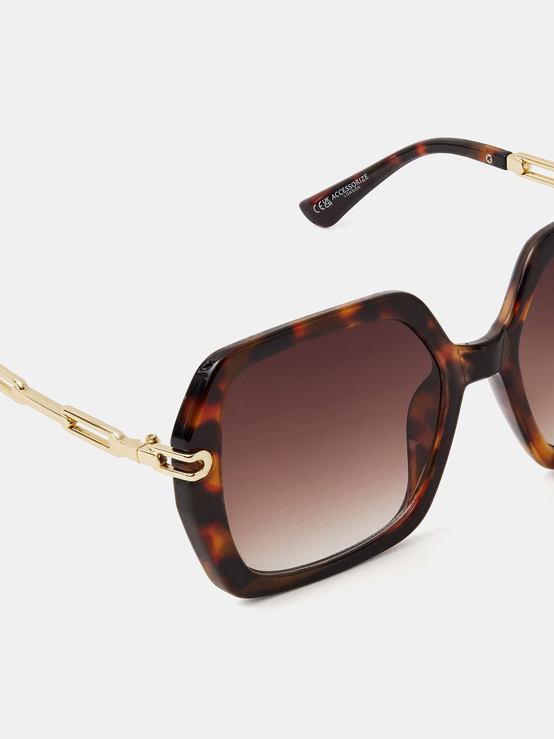 Accessorize brown tort square sunglasses - British product