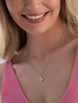 Next Beaverbrooks 9ct White Gold Cubic Zirconia Pendant- Buy online at McGrocer