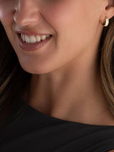 Next Beaverbrooks 9ct Yellow Gold Textured Hoop Earrings 10mm- Buy online at McGrocer