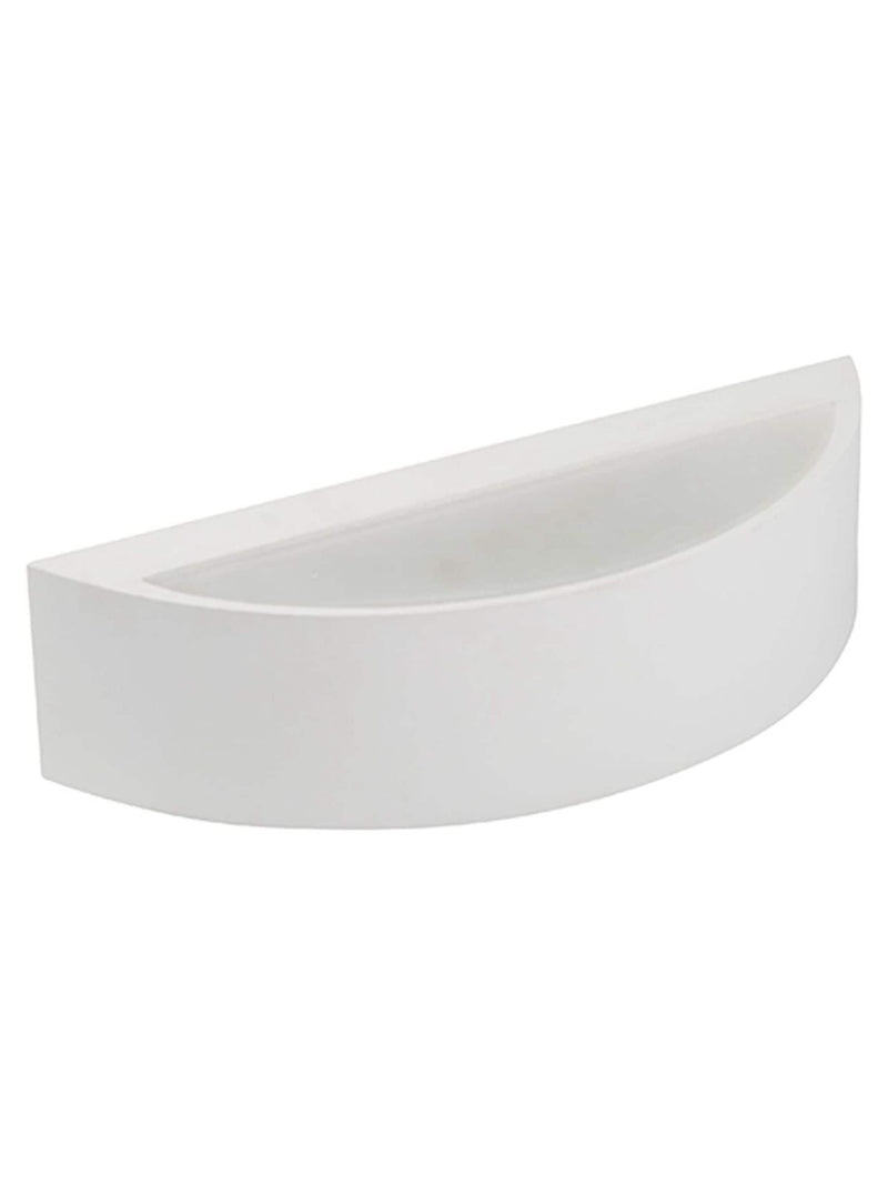 Searchlight white plaster wall light, frosted coral - British product
