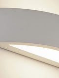 Searchlight white plaster wall light, frosted coral - British product